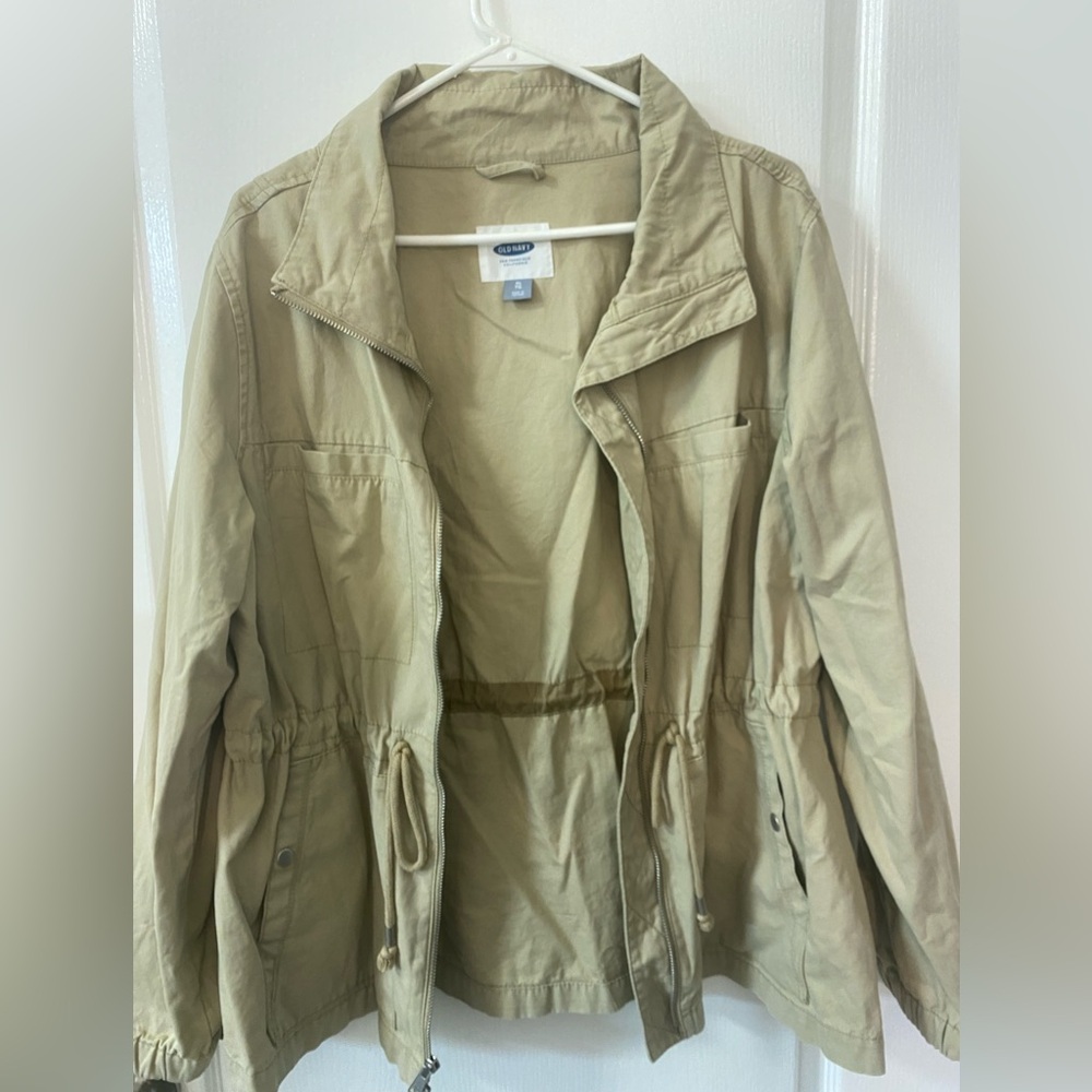 Old Navy Cinch Waist Canvas Jacket